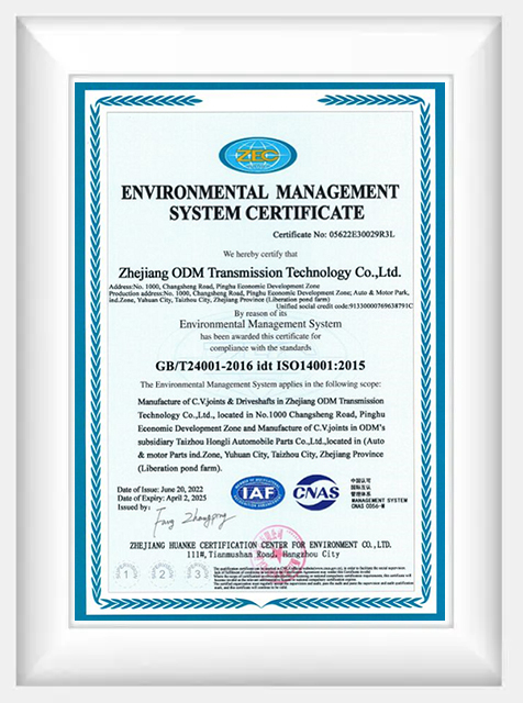 Certificado do Sistema de Gerenciamento Ambiental